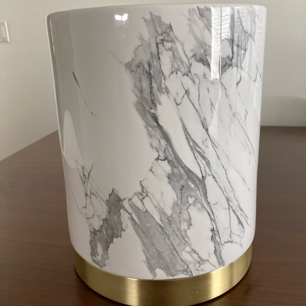 DKNY Mixed Media Wastebasket